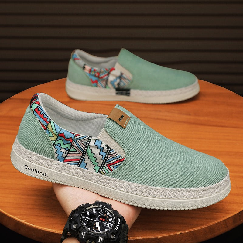 Zapatillas casuales hombre lona con estampado étnico - Edy