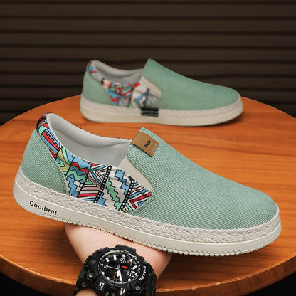 Zapatillas casuales hombre lona con estampado étnico - Edy