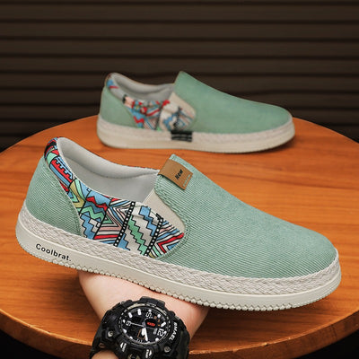 Zapatillas casuales hombre lona con estampado étnico - Edy
