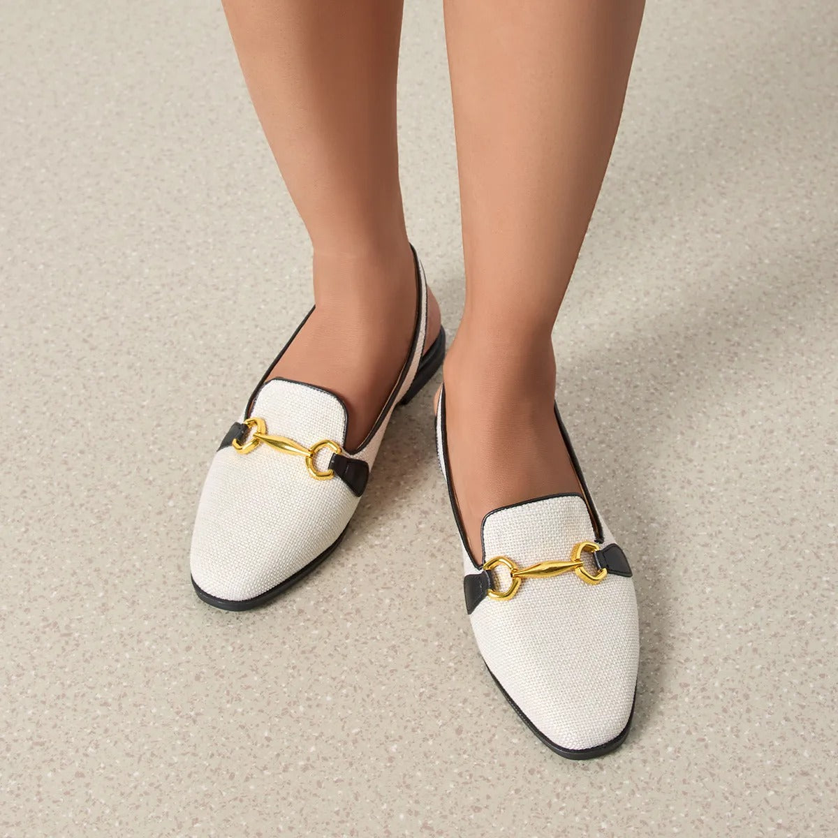 Mocasines mujer punta fina con detalle metálico - Floriane