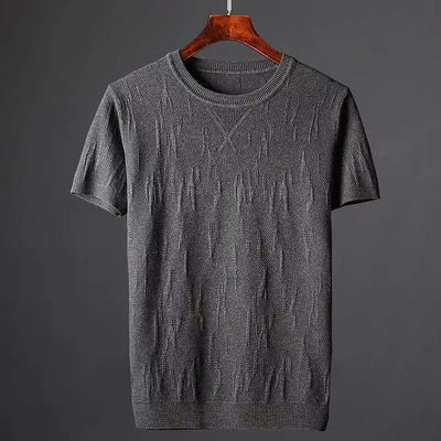 Camiseta entallada de punto fino para hombre - Einar