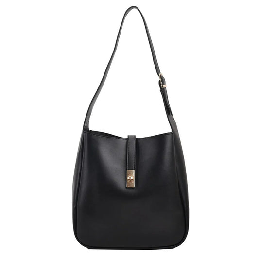 Bolso de hombro estilo retro en piel vegana lisa - Victoria