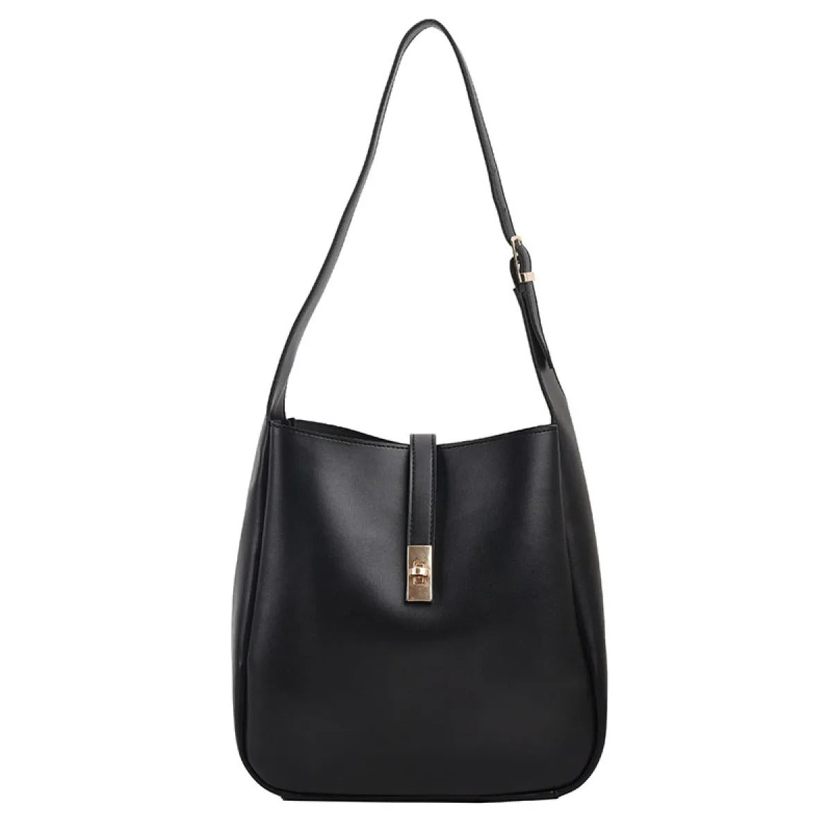 Bolso de hombro estilo retro en piel vegana lisa - Victoria