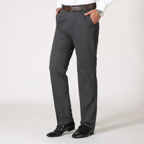 Pantalones de vestir para hombre de algodón corte recto - David