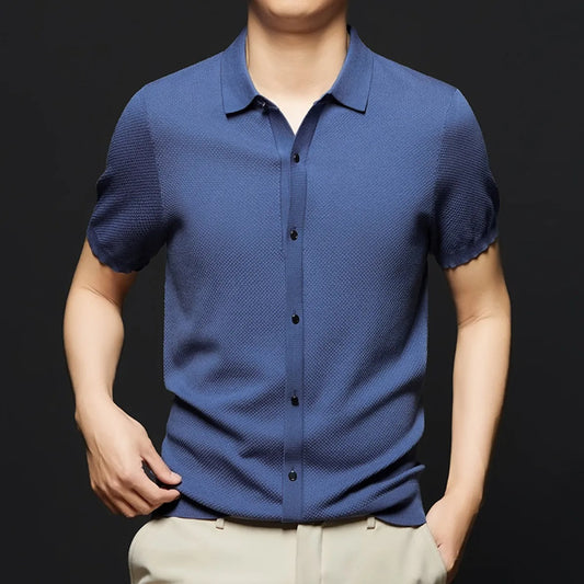 Camisa para hombre de punto fino de manga corta - Renzo