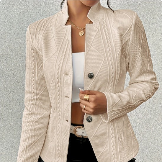 Blazer mujer punto relieve entallado elegante - Salma