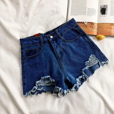 Shorts de mujer en denim con efecto desgastado - Estelle