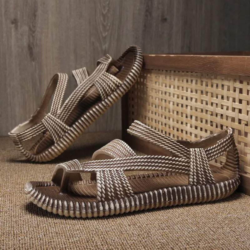 Sandalias hombre tejido trenzado diseño artesanal - Pieter