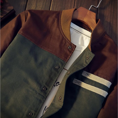 Chaqueta de hombre con diseño bicolor casual - Nael
