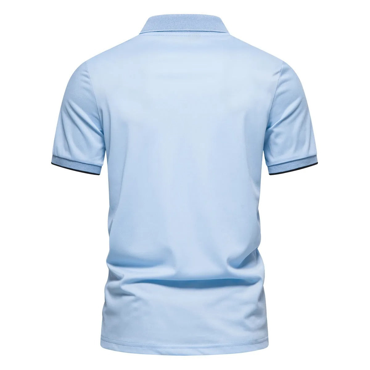 Polo para hombre de algodón estampado líneas verticales - Matteo