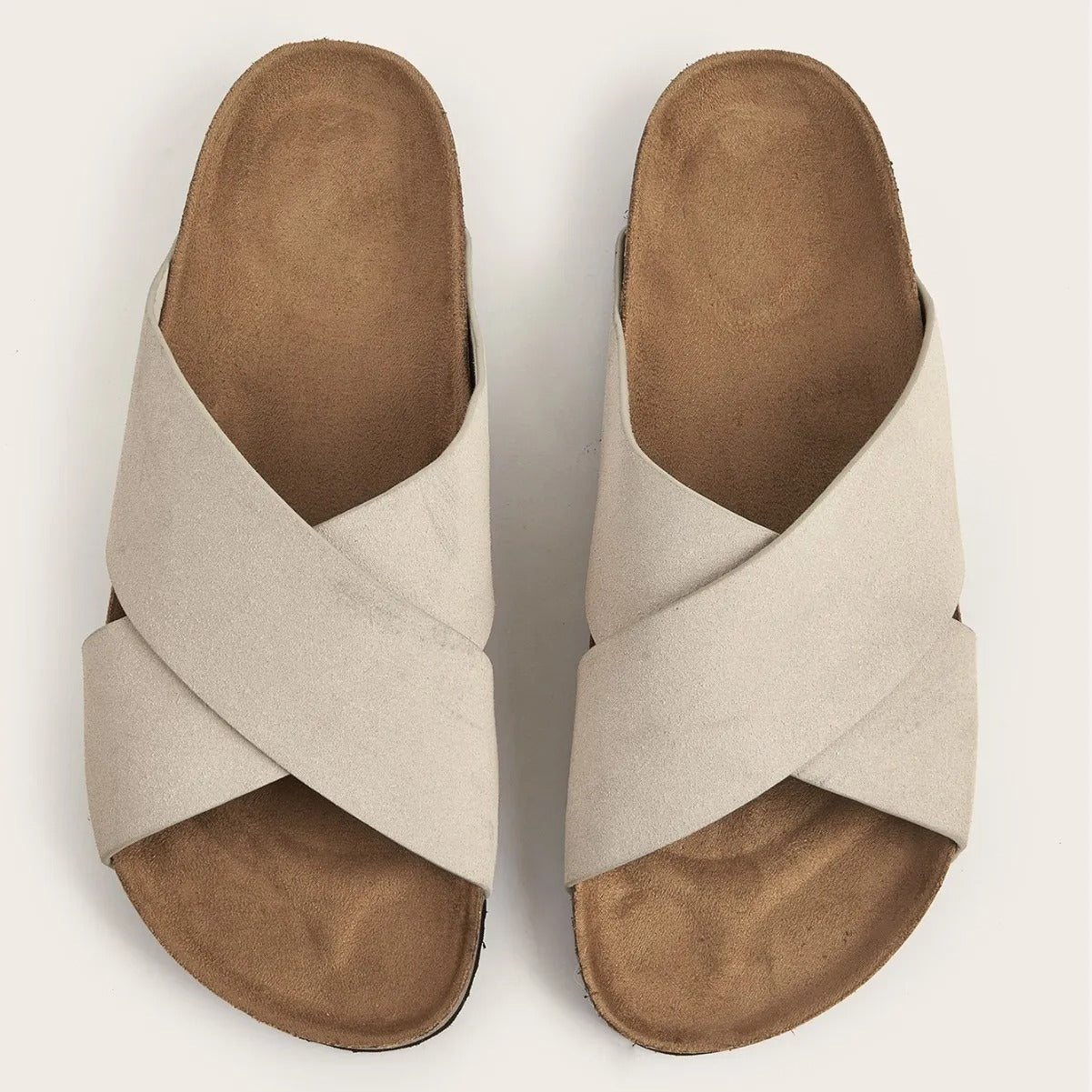 Sandalias para hombre de tiras cruzadas efecto gamuza estilo casual - Marquiños