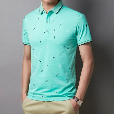 Polo para hombre de algodón estampado ligero corte slim - Mateo