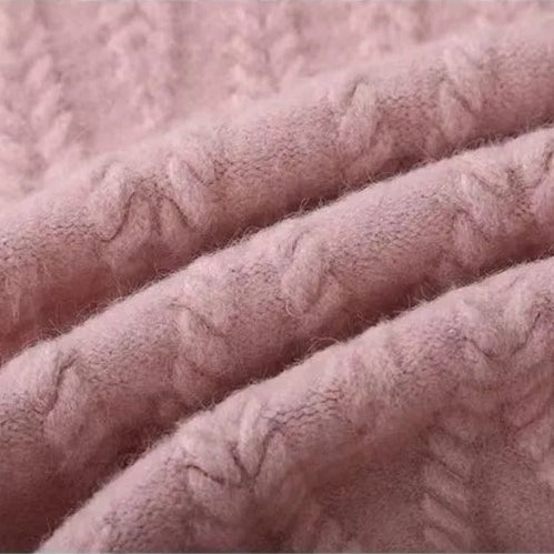 Conjunto punto mujer jersey trenzado y pantalón ancho - Melis