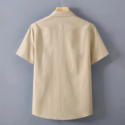 Camisa manga corta para hombre de algodón estilo utilitario - Bruno