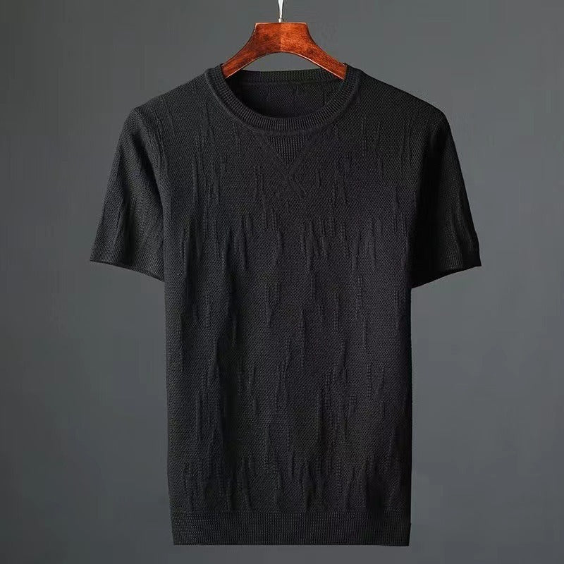 Camiseta entallada de punto fino para hombre - Einar