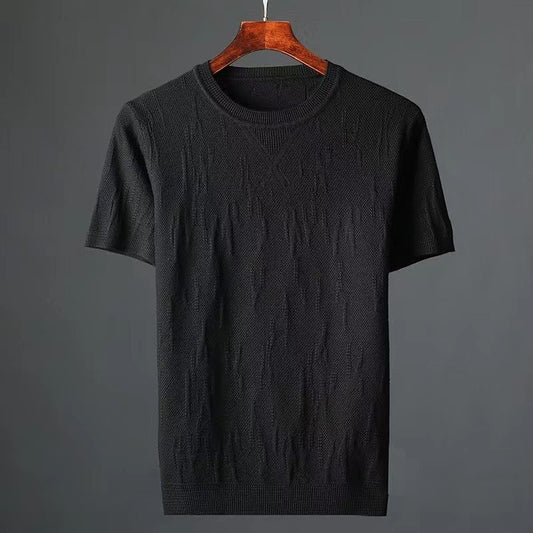 Camiseta entallada de punto fino para hombre - Einar