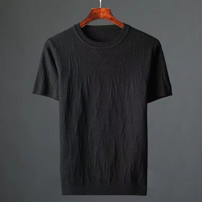 Camiseta entallada de punto fino para hombre - Einar