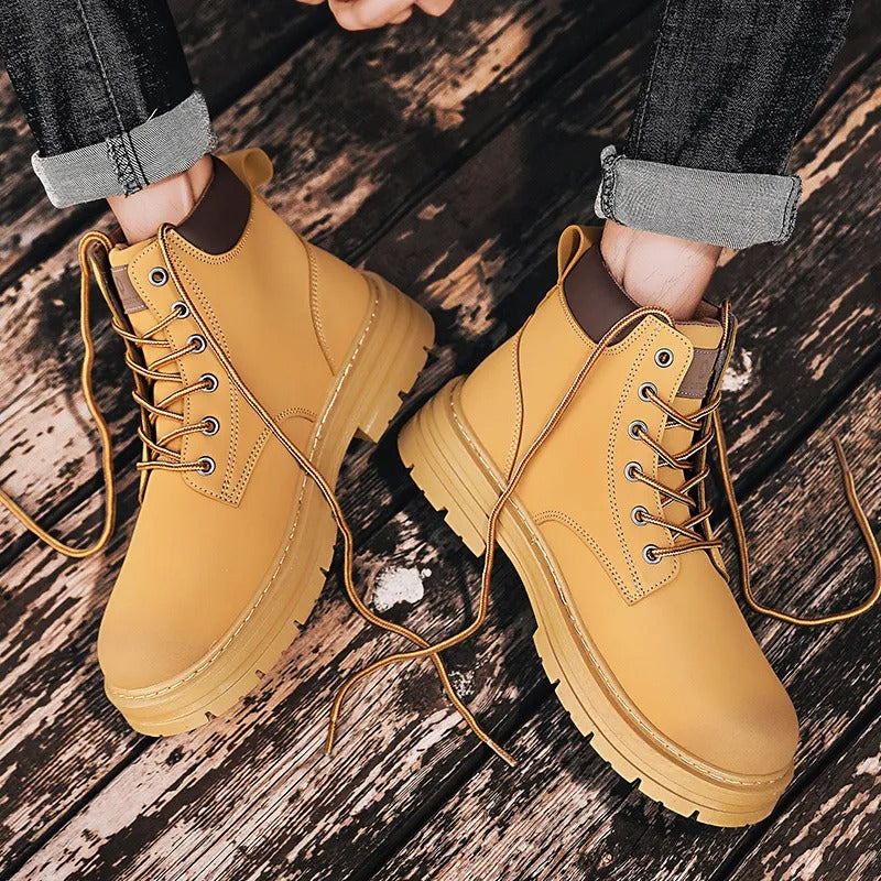 Botas altas para hombre de cuero sintético con suela gruesa estilo urbano - Elías