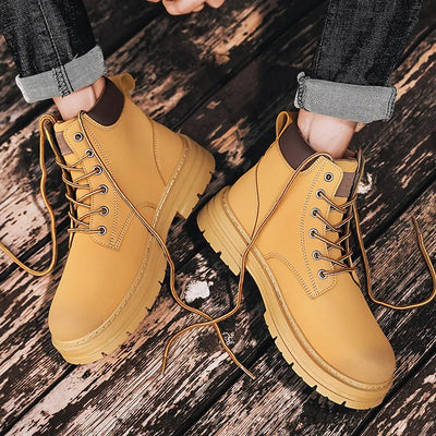 Botas altas para hombre de cuero sintético con suela gruesa estilo urbano - Elías