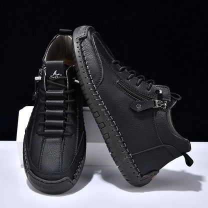 Zapatillas hombre piel sintética cierre lateral estilo urbano - Aksel