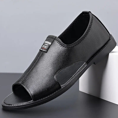 Sandalias para hombre de cuero sintético diseño cerrado transpirable - Jacinto