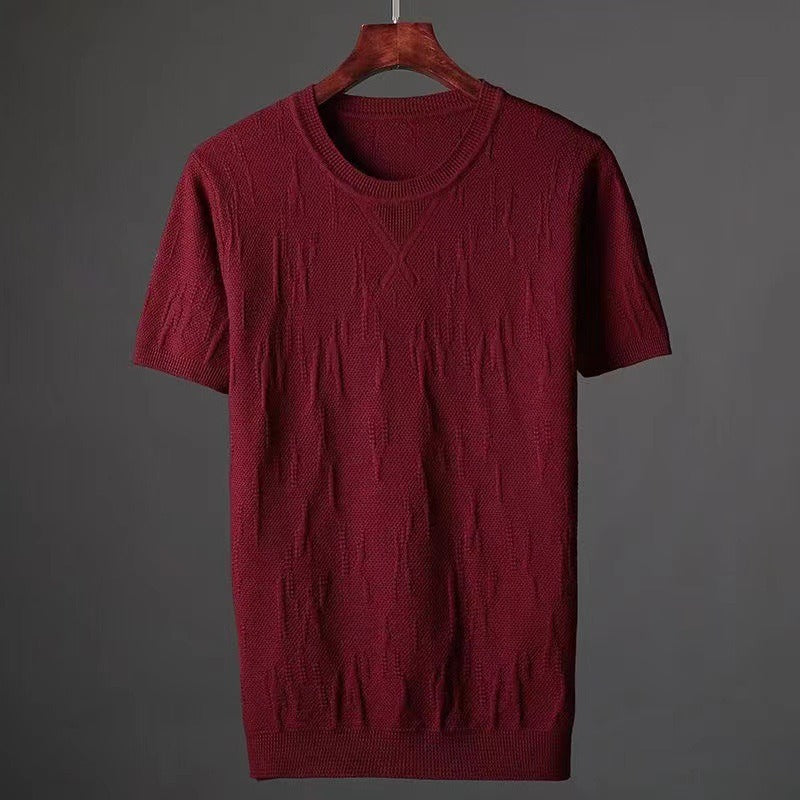 Camiseta entallada de punto fino para hombre - Einar