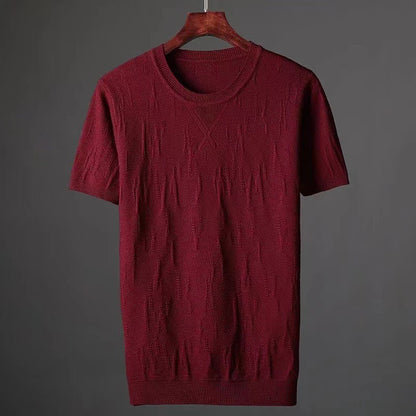 Camiseta entallada de punto fino para hombre - Einar