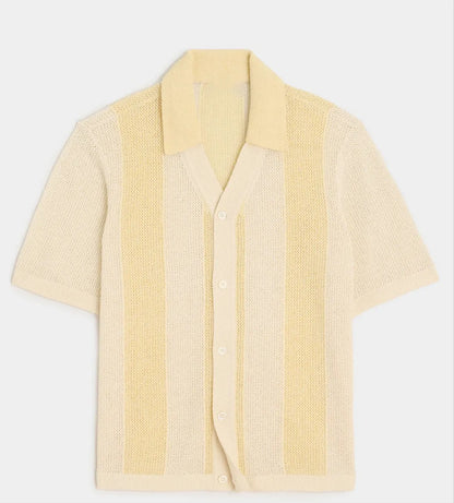 Polo hombre tejido calado estilo casual - Robin