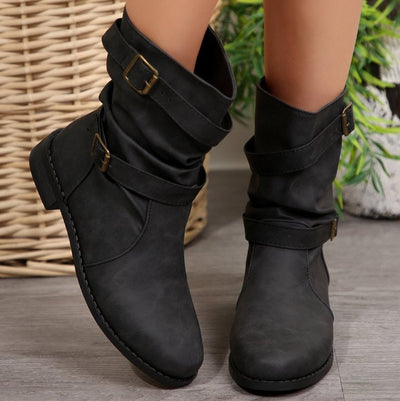 Botas planas con hebillas decorativas - Sienna