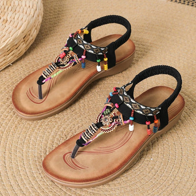 Sandalias para mujer abalorios estilo boho - Adela
