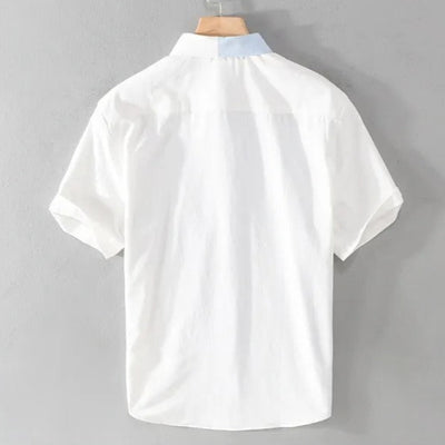 Camisa manga corta para hombre contraste patchwork - Elian