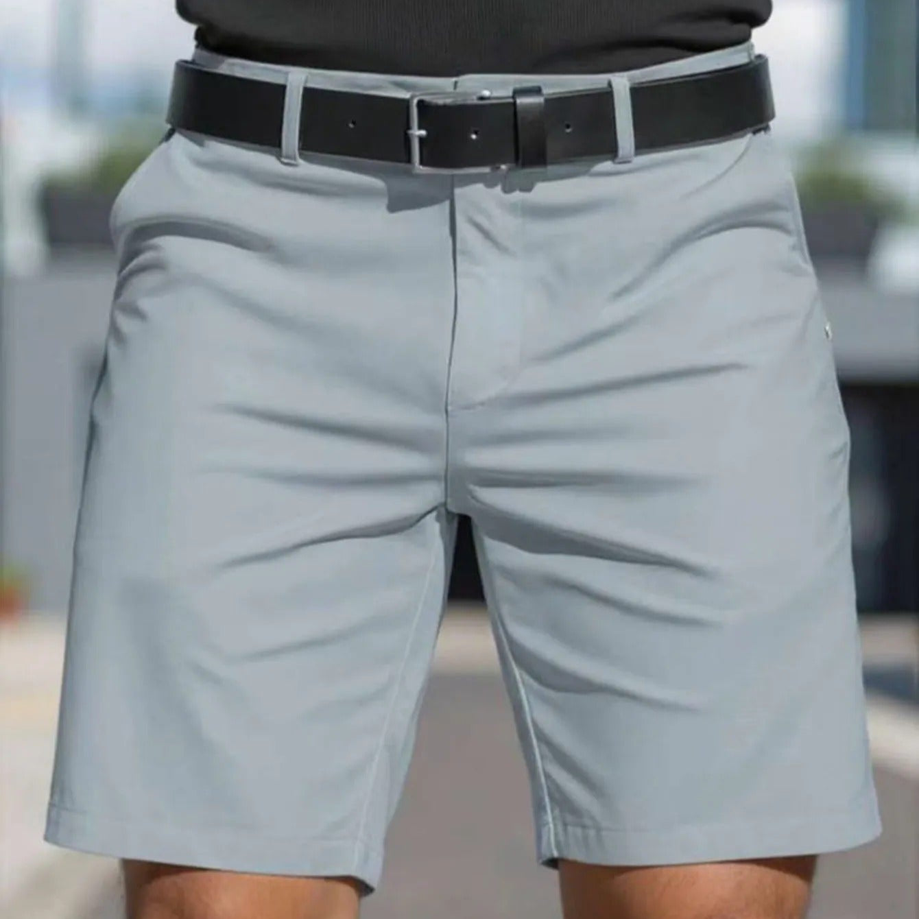 Pantalones cortos para hombre deportivos ajuste entallado tejido elástico - Ignacio