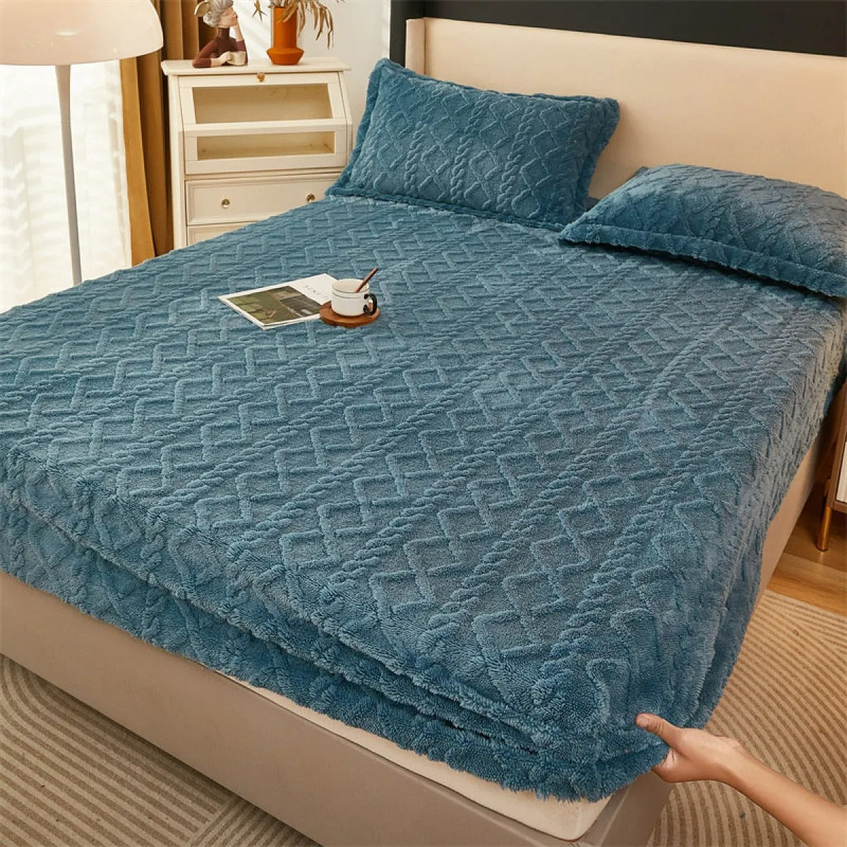 Sábana térmica para invierno antideslizante con forro polar