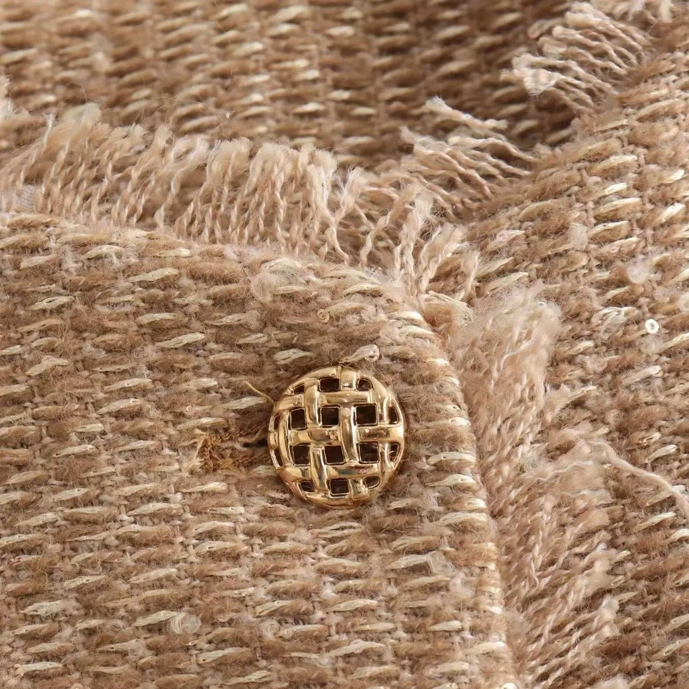 Chaqueta mujer tweed corte clásico doble botonadura - Heidy