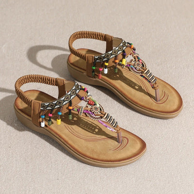 Sandalias para mujer abalorios estilo boho - Adela