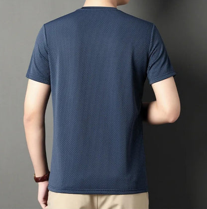 Camiseta para hombre de punto técnico cuello redondo - Enrique