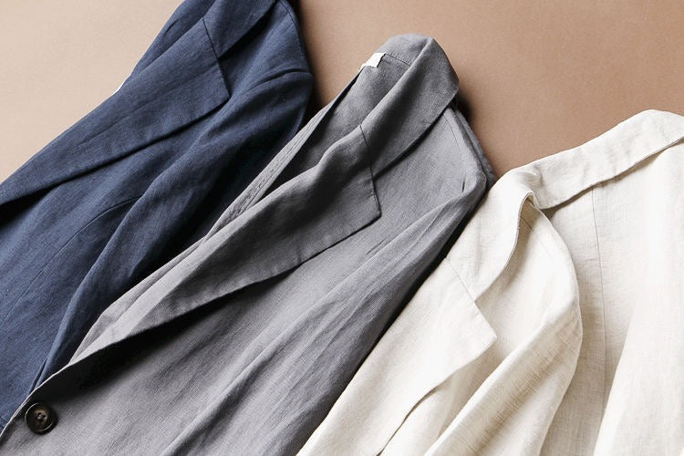 Blazer casual de lino para mujer - Amara