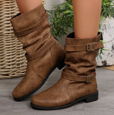 Botas planas con hebillas decorativas - Sienna
