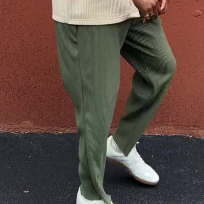 Pantalón hombre recto acanalado de tiro medio - Hugo