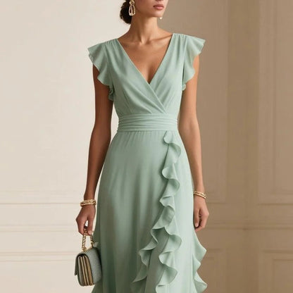 Vestido largo volantes mujer - Isolda