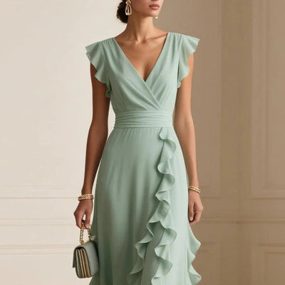 Vestido largo volantes mujer - Isolda