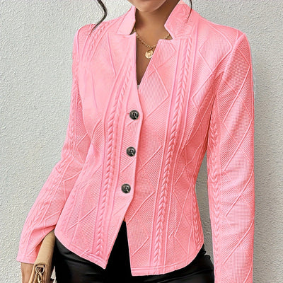 Blazer mujer punto relieve entallado elegante - Salma