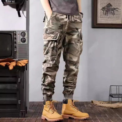 Pantalón cargo hombre camuflaje ajustado multibolsillos - Viktor