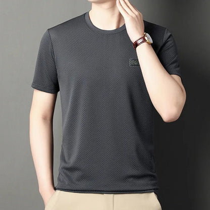 Camiseta para hombre de punto técnico cuello redondo - Enrique