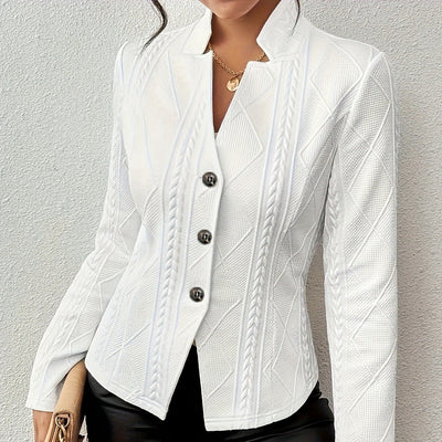 Blazer mujer punto relieve entallado elegante - Salma