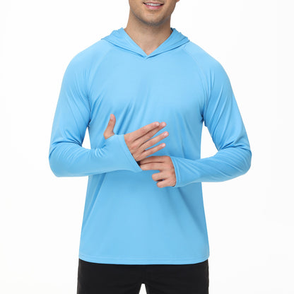 Camiseta hombre manga larga capucha - Drogus