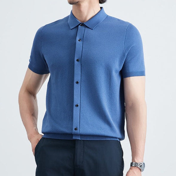 Camisa para hombre de punto fino de manga corta - Renzo