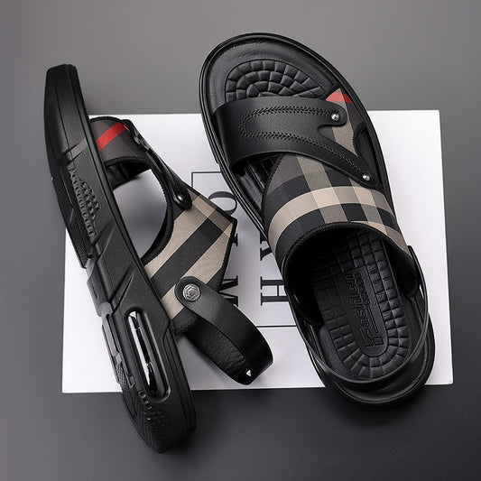 Sandalias para hombre de piel sintética diseño cruzado - Milan