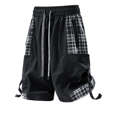 Pantalones cortos para hombre paneles a cuadros estilo cargo - Daan