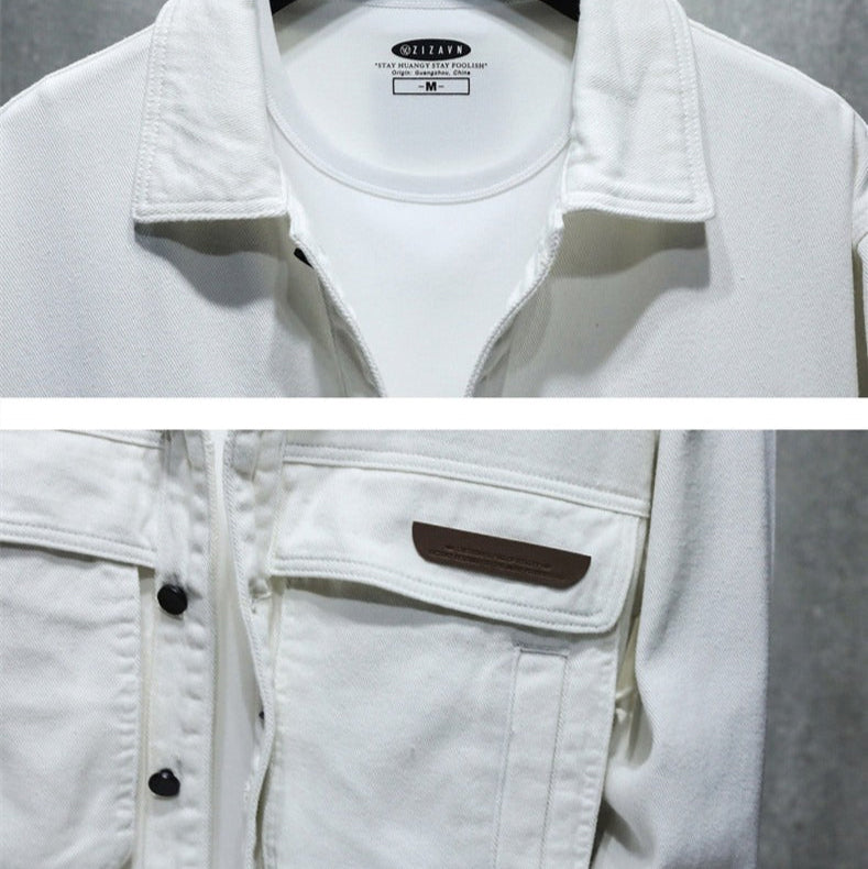 Chaqueta negra hombre estilo utilitario bolsillos grandes - Hektor